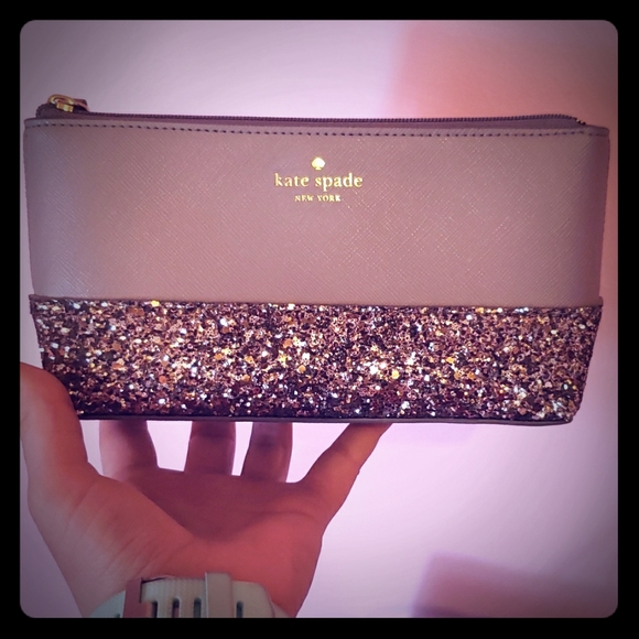 kate spade Handbags - Kate Spade Sparkle Mini Pouch Makeup Accessory